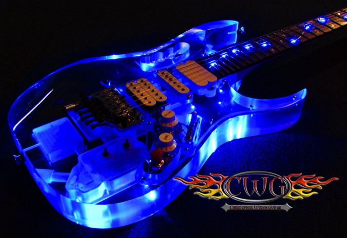 CWG christopher woods guitar custom ibanez jem 20th anniversary Acrylic
